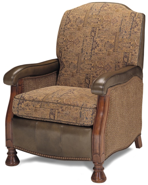Push Back Recliner with Nailhead Trim