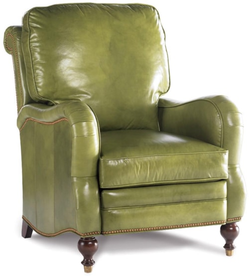 English Roll Arm Push Back Recliner