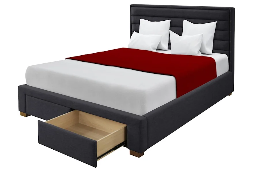 Boston King Size Upholstered Storage Bed by Mount Leconte Furniture at Darvin Furniture