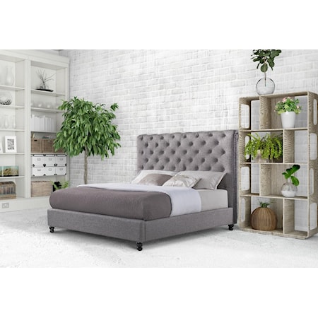 King Size Upholstered Bed