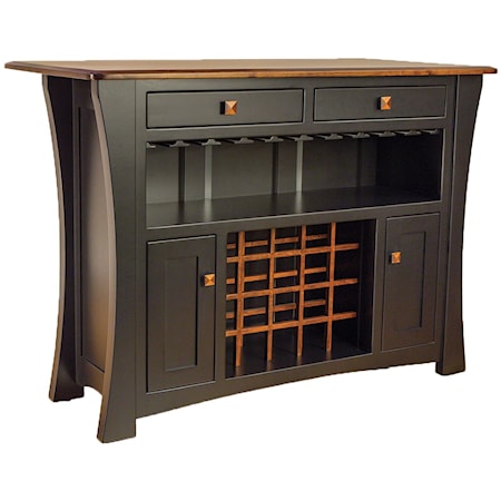 Customizable Sold Wood Bar Cabinet