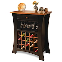 Customizable Solid Wood Wine Cabinet with Drawer