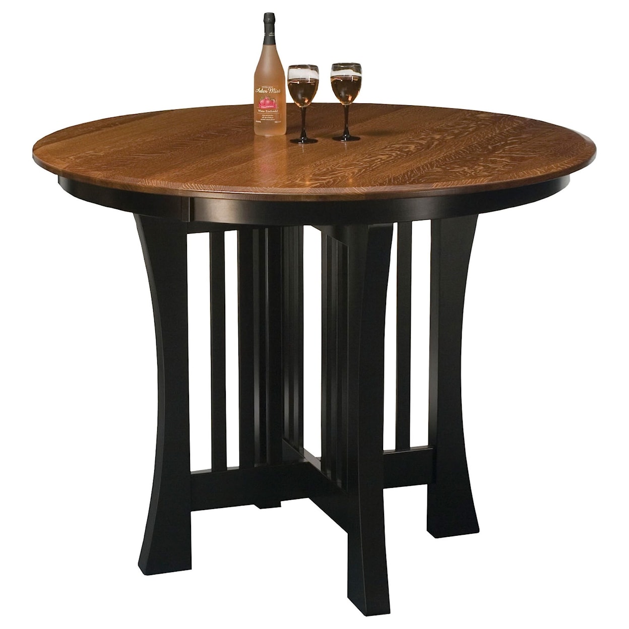 Custom Amish Arts & Crafts Customizable Solid Wood Counter Pub Table