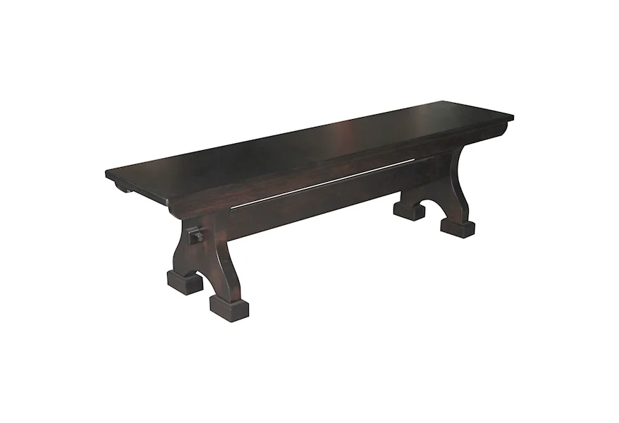 Farmers Customizable Solid Wood Dining Bench by Hermie's Table Shop at Mueller Furniture