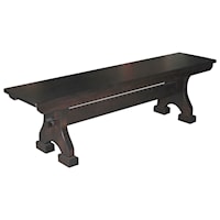 Customizable Solid Wood Pedestal Dining Bench