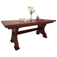 Customizable Solid Wood Double Pedestal Dining Bench with Leaf Options