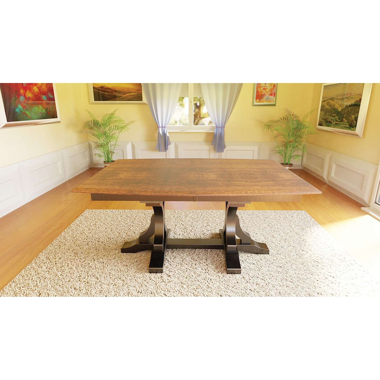 Hermie's Table Shop Gatlin Customizable Solid Wood Dining Table