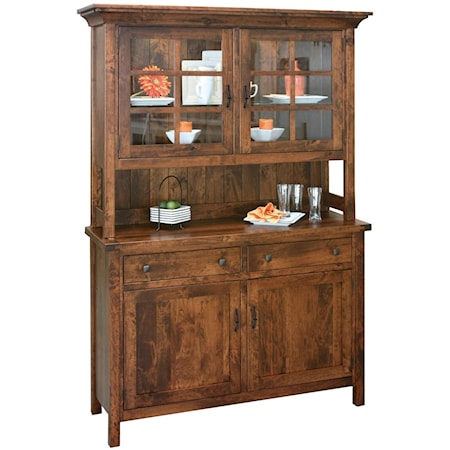 Customizable Solid Wood Dining Hutch