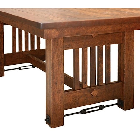 Customizable Solid Wood Trestle Dining Table