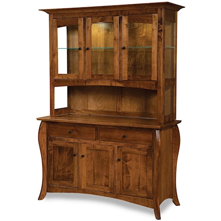 Customizable Solid Wood Dining Hutch