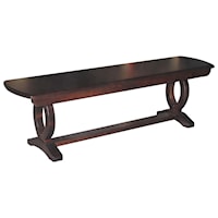 Customizable Solid Wood Pedestal Dining Bench