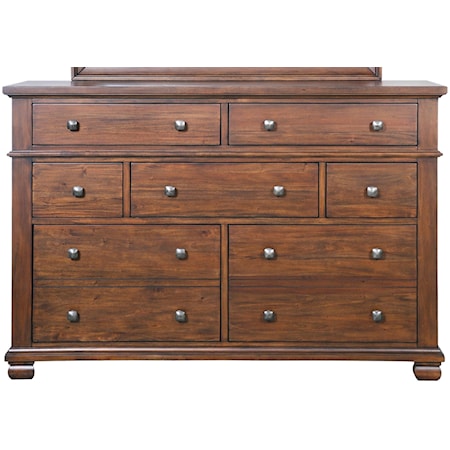 Solid Wood Dresser with 7 Drawers