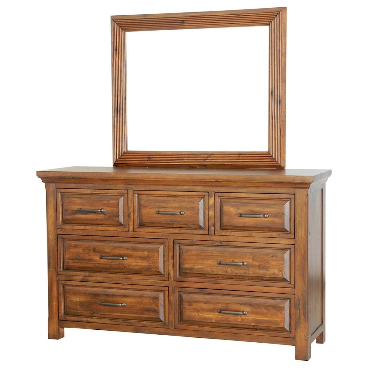 Virginia Furniture Market Solid Wood Durham Dresser with Mirror