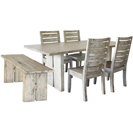 5pc Dining Set with Bench