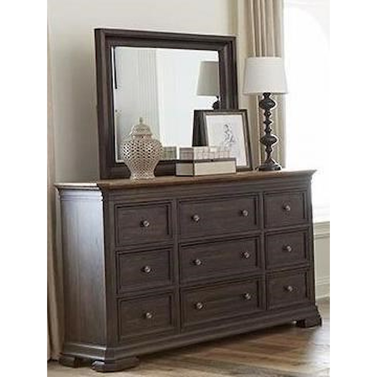 Napa Furniture Design The Grand Louie Dresser and Mirror Set