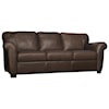 Natuzzi Editions 100% Italian Leather Stationary Leather Sofa