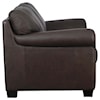 Natuzzi Editions 100% Italian Leather Stationary Leather Sofa