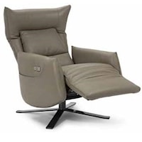 Contemporary Recliner with Metal Base