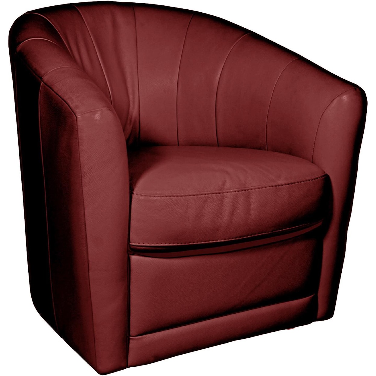 Natuzzi Editions 100% Italian Leather Swivel Chair