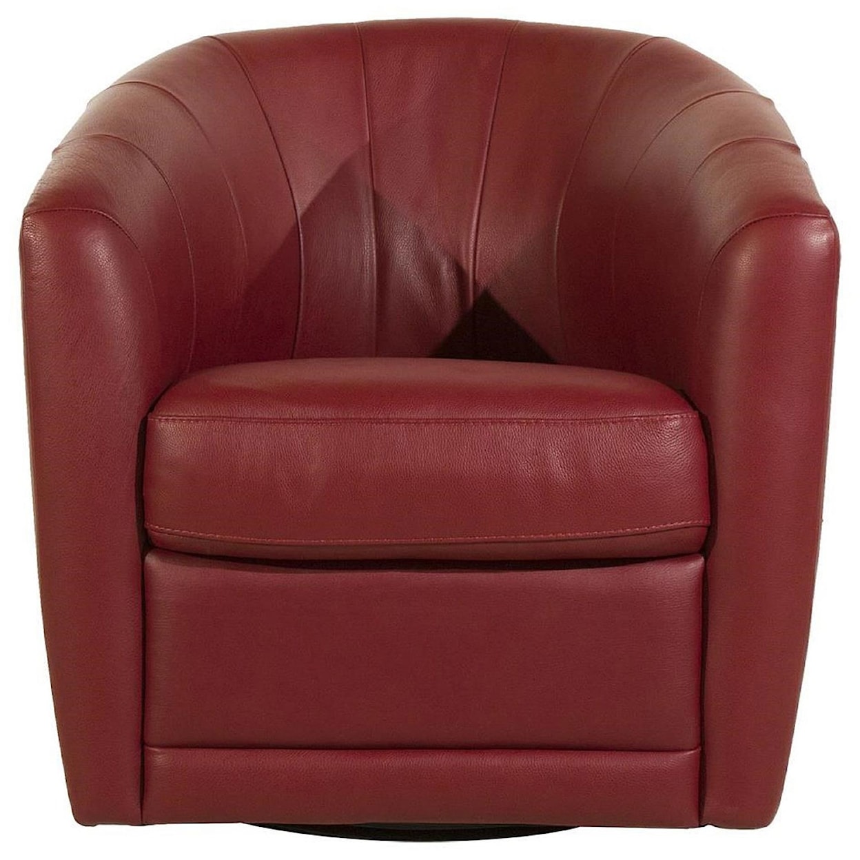 Natuzzi Editions 100% Italian Leather Swivel Chair