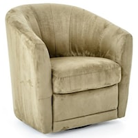 Contemporary Swivel Barrel Chair