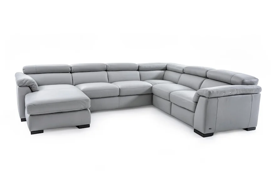 B634 Sectional Sofa w/ Power Recline by Natuzzi Editions at Baer's Furniture