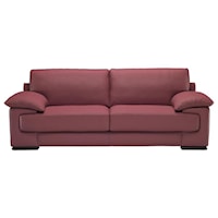 Contemporary Stationary Sofa with Low Pillow Arm