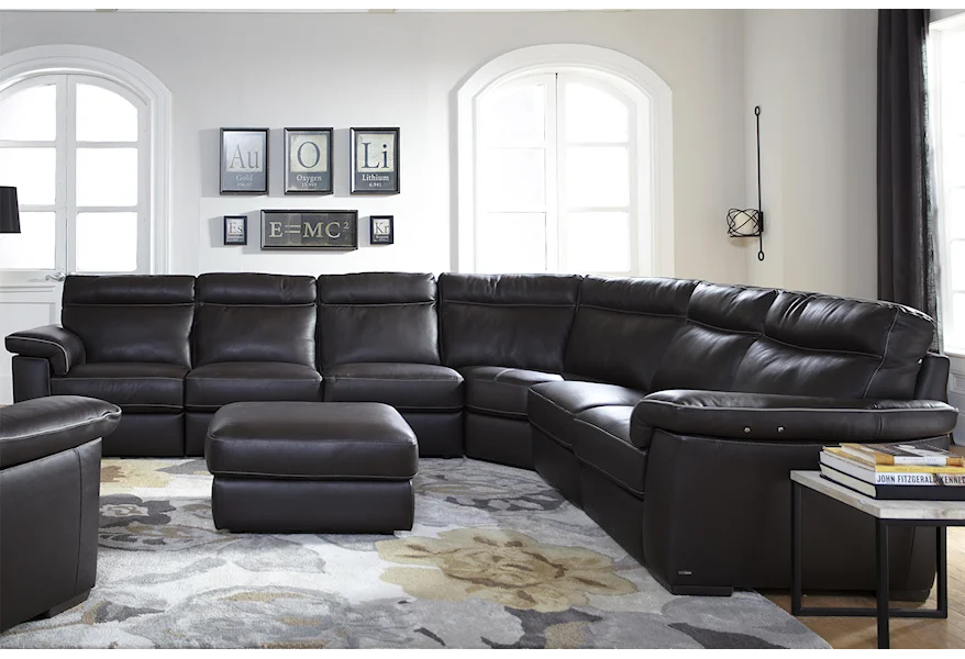 B757 4 Pc Stationary Sectional Sofa by Natuzzi Editions at Williams & Kay
