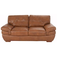 Contemporary 2-Seat Love Seat with Tufted Back and Pillow Arms