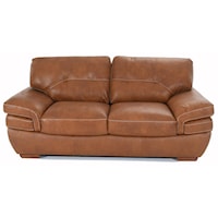 Contemporary 2-Seat Love Seat with Tufted Back and Pillow Arms