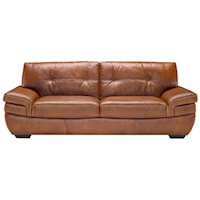 Contemporary 2-Seat Sofa with Tufted Back and Pillow Arms