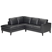 Leather Sectional with Chaise