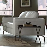 Contemporary Loveseat with Box Cushion Seats