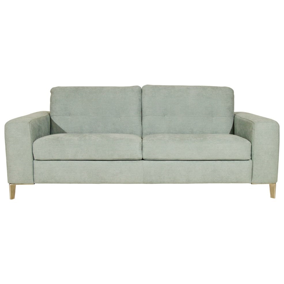Contemporary 2 Cushion Sleeper Sofa with Greenplus Mattress