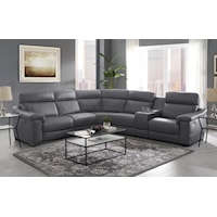 Power Reclining Leather Sectional Sofa
