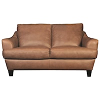 Contemporary Love Seat with Flared Arms