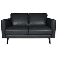 Contemporary Loveseat with Track Arms