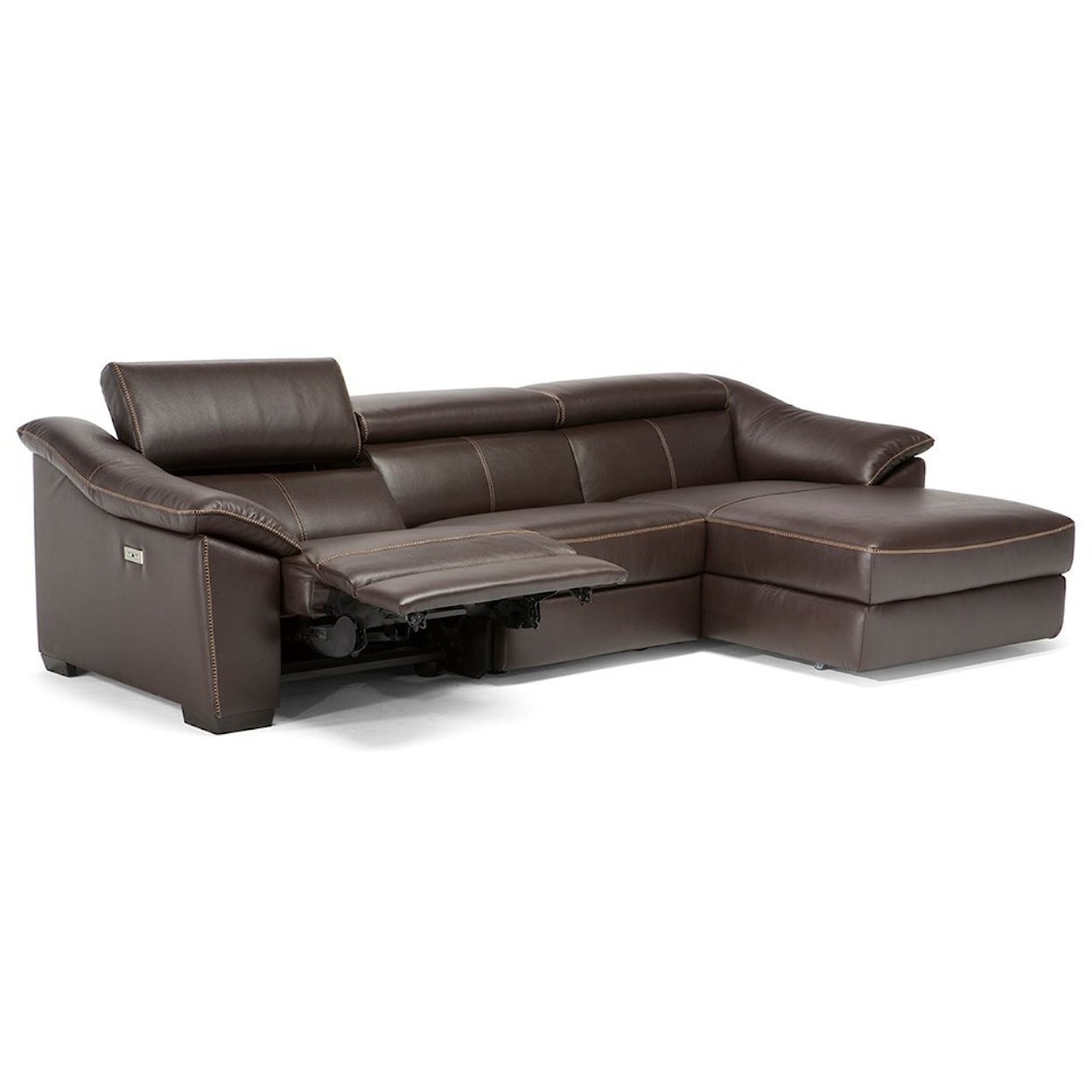 Natuzzi Editions 100% Italian Leather 3-Piece Power Reclining Sectional