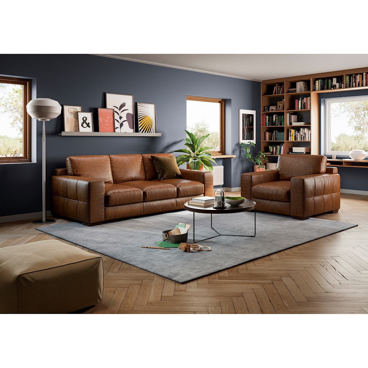 Natuzzi Editions Integro Contemporary Leather Chair