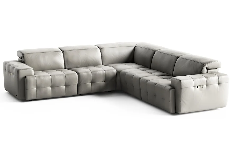 Intenso Power Reclining Leather Sectional by Natuzzi Editions at Baer's Furniture