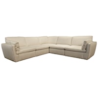 Casual Contemporary 5 Piece Sectional