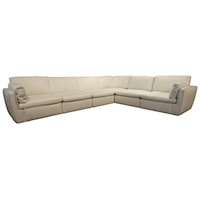Casual Contemporary 6 Piece Sectional