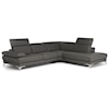 Natuzzi Editions 100% Italian Leather 3 Piece Sectional with RAF Chaise