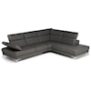 Natuzzi Editions 100% Italian Leather 3 Piece Sectional with RAF Chaise