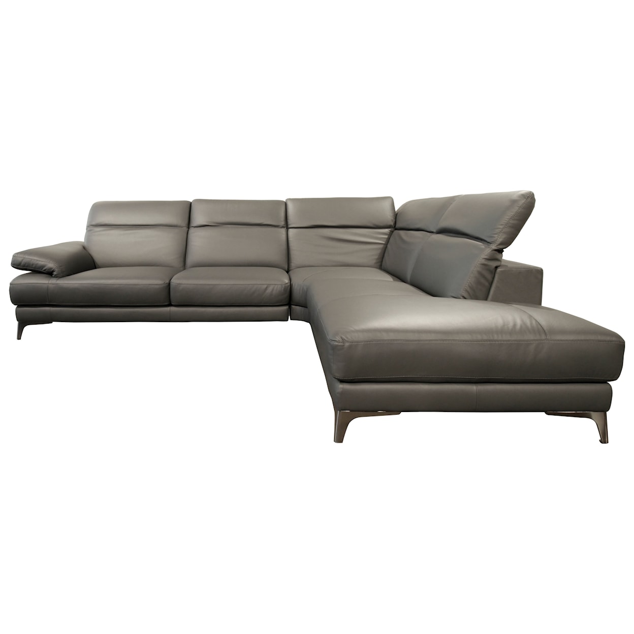 Natuzzi Editions 100% Italian Leather 3 Piece Sectional with RAF Chaise