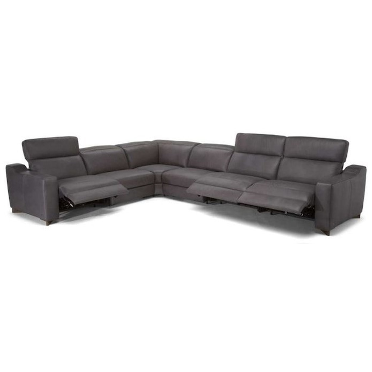 Natuzzi Editions 100% Italian Leather Power Reclining Sectional Sofa