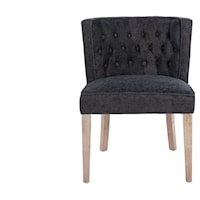 CHARLIE DINING CHAIR GREY WASH / ANEW BLACK - KD