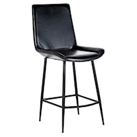 Gabriel Counter Stool Iron / Grey Leather