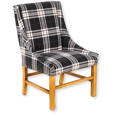 Josh Arm Chair Natural / Tartan Charcoal