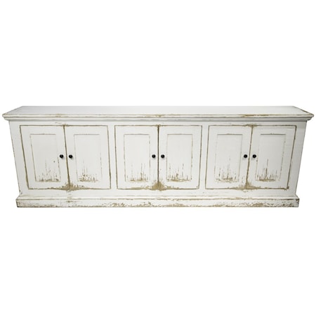 Mimi Long 6 Door Cabinet Antique White